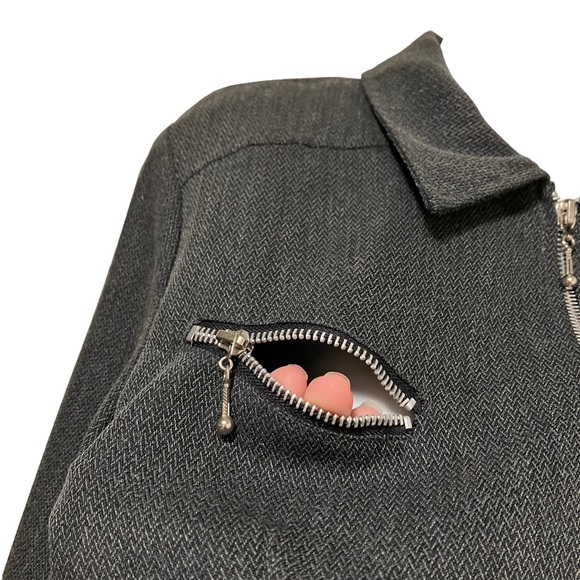 Vintage 90s Star C.C.C. Gray Zip Jacket - Picture 5 of 8